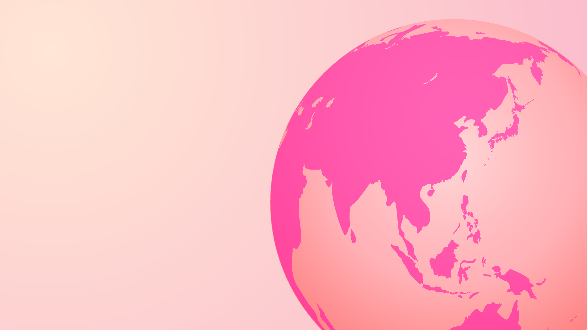 ピンクの地球イラストのフリー素材 イラストイメージ