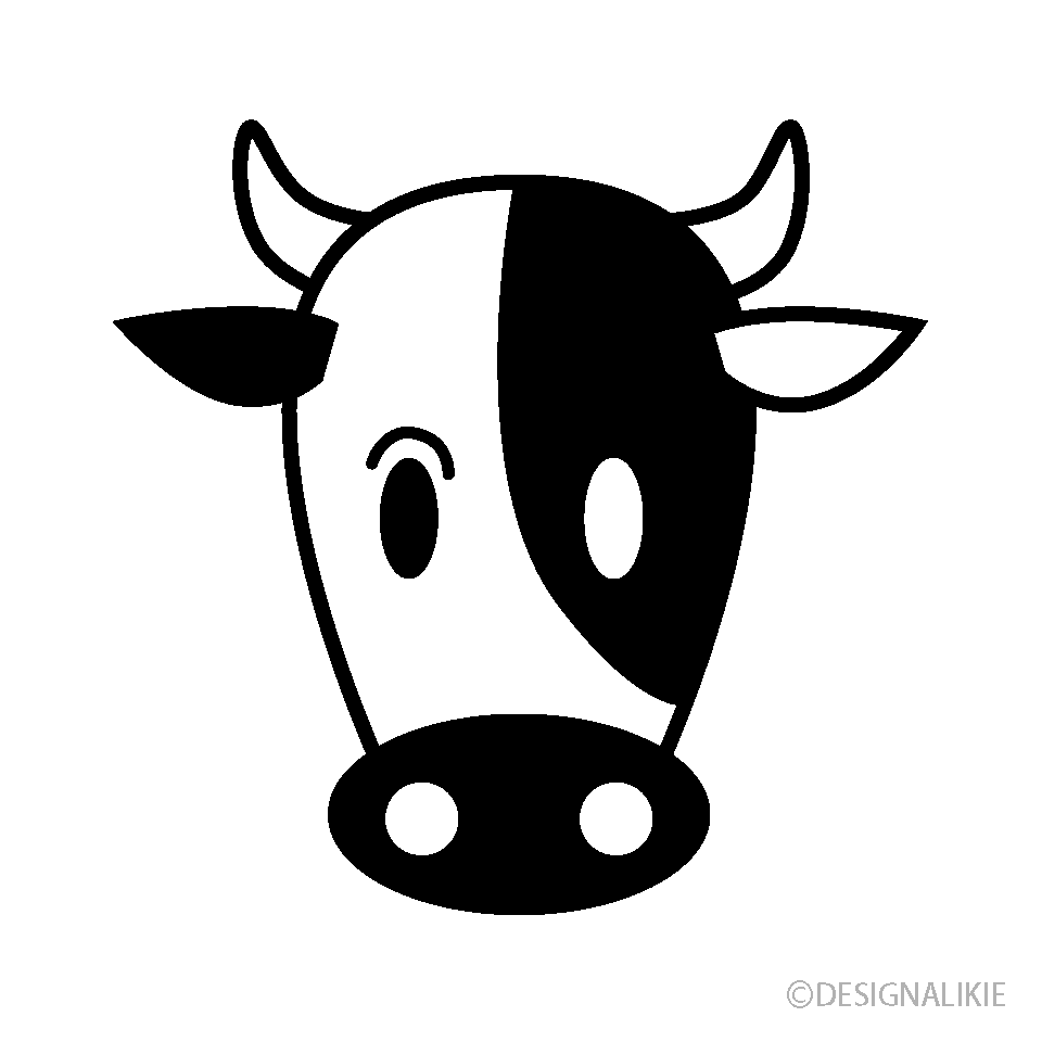 牛マークイラストのフリー素材 イラストイメージ