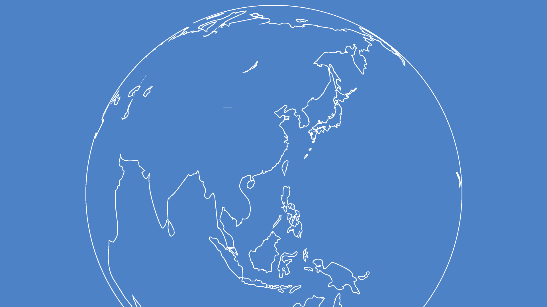 シンプルな青い地球イラストのフリー素材 イラストイメージ