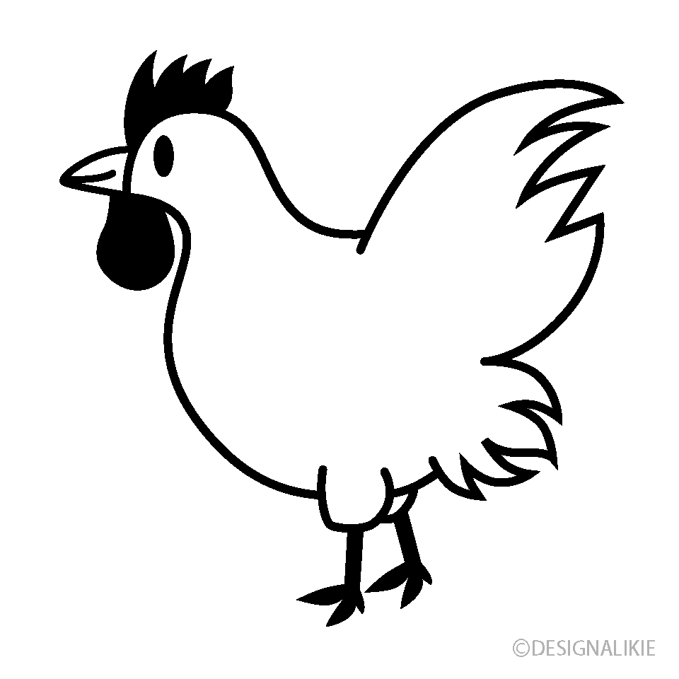 鶏マークの無料イラスト素材 イラストイメージ