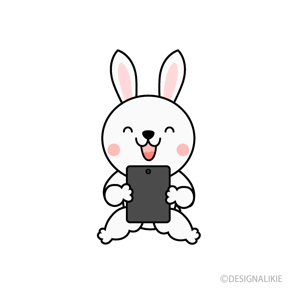 うさぎ スマホ イラスト