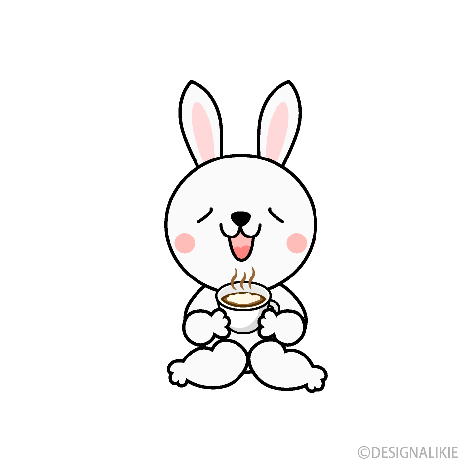 うさぎカフェの無料イラスト素材 イラストイメージ