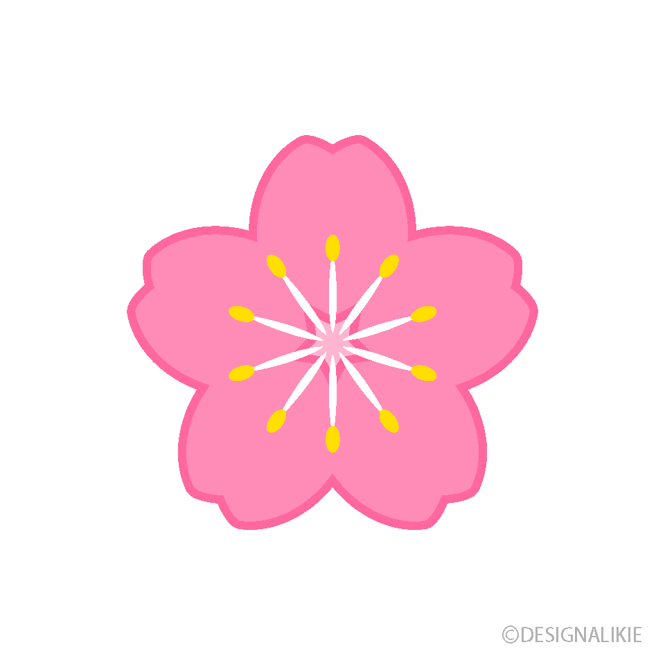 桜の花マークイラストのフリー素材 イラストイメージ