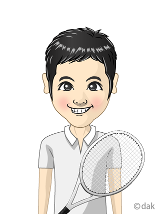 テニス部の男の子イラストのフリー素材 イラストイメージ