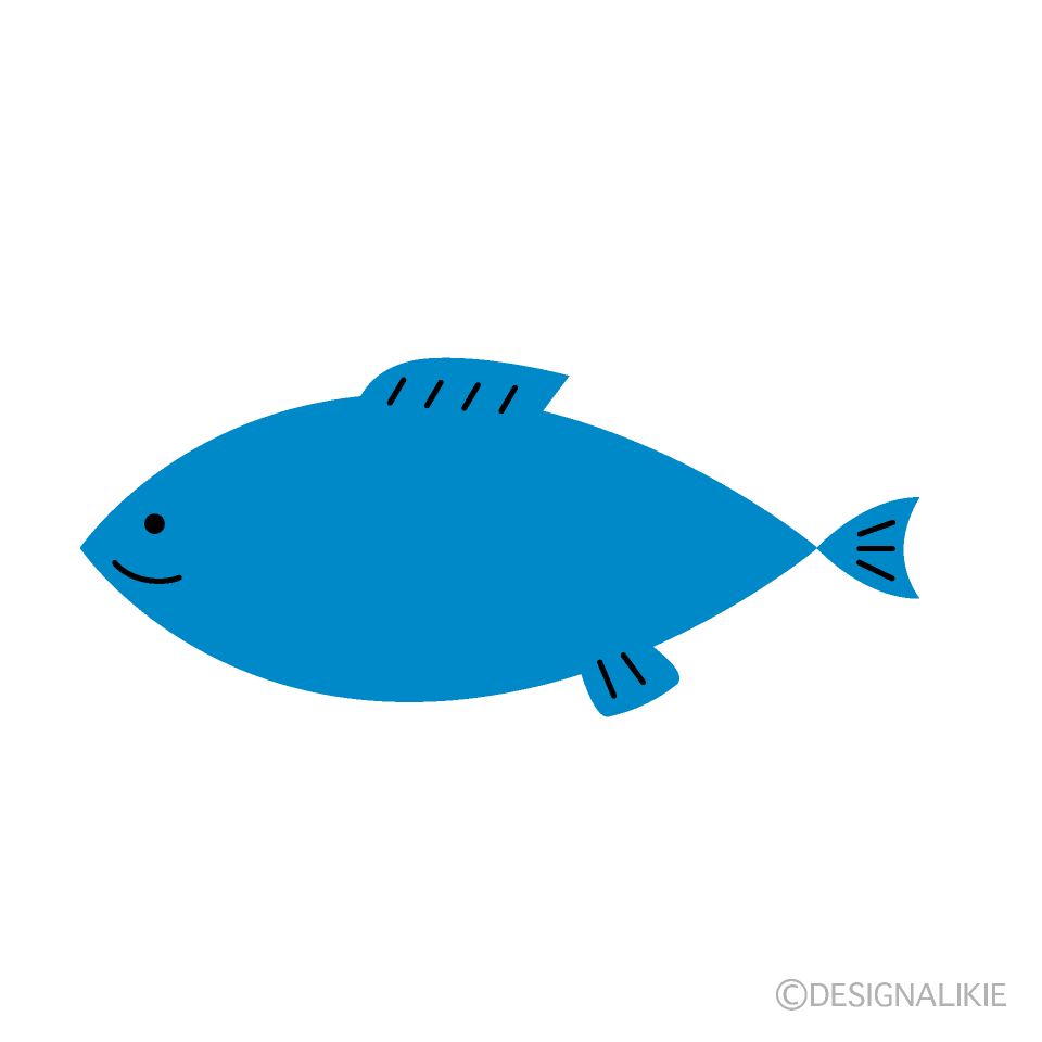 シンプルな魚イラストのフリー素材 イラストイメージ