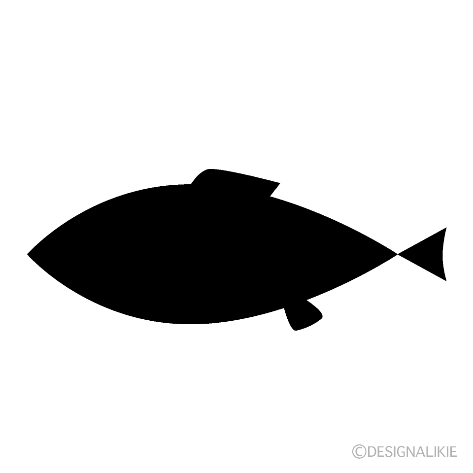 魚シルエットイラストのフリー素材 イラストイメージ