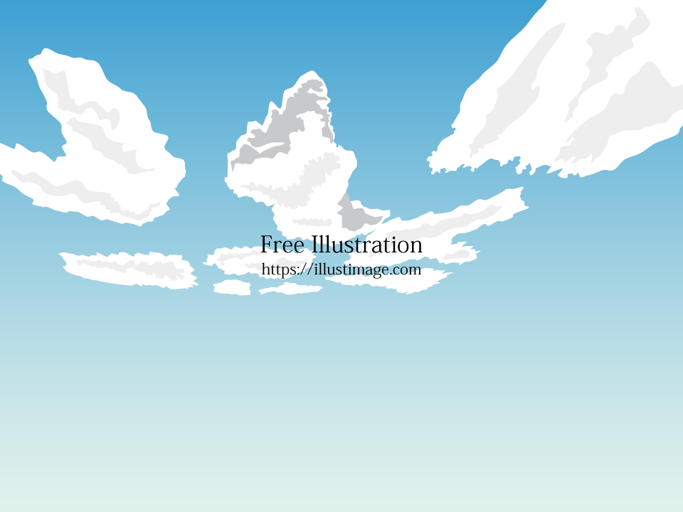 空の雲イラストのフリー素材 イラストイメージ