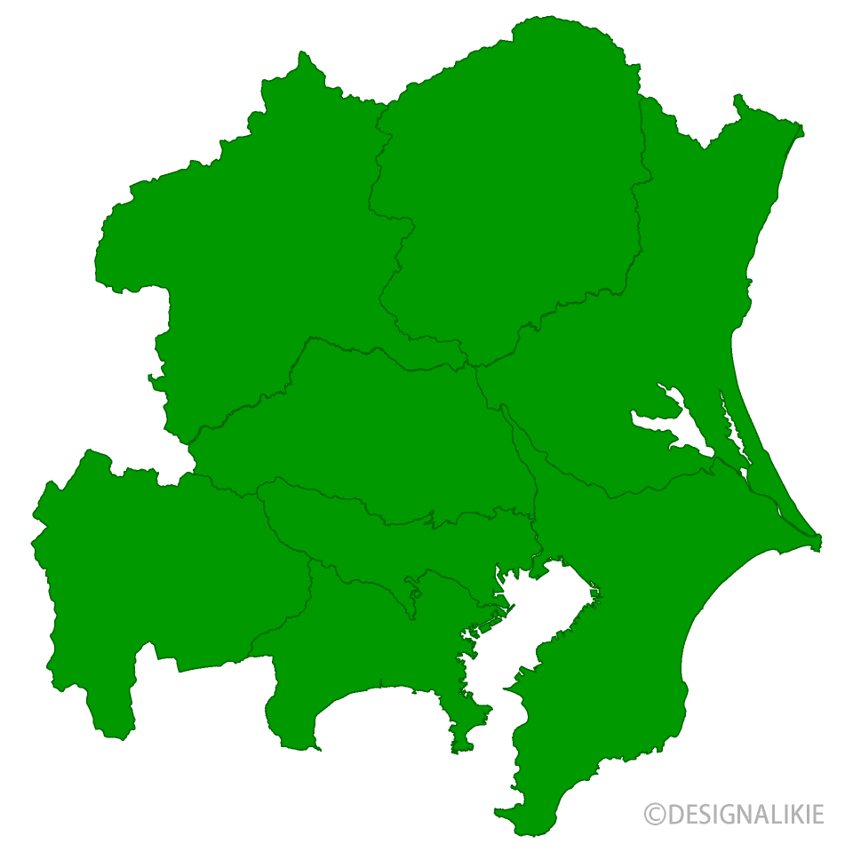 首都圏地図イラストのフリー素材 イラストイメージ