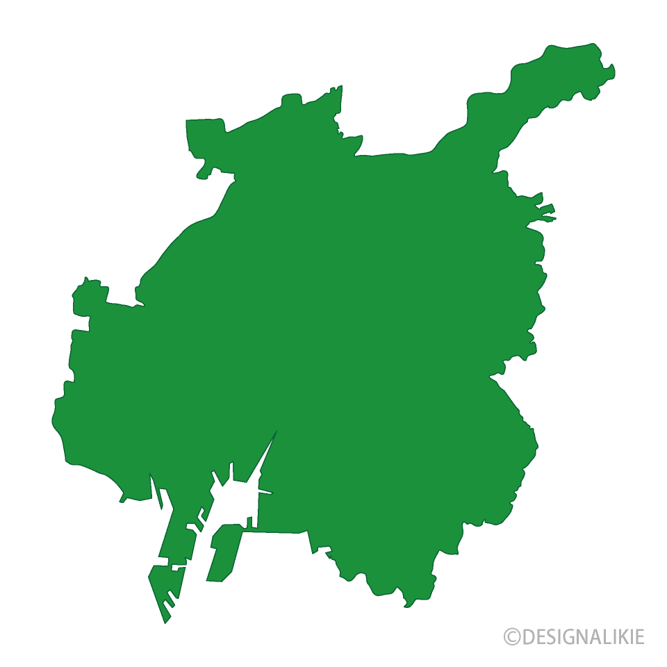 名古屋地図の無料イラスト素材 イラストイメージ