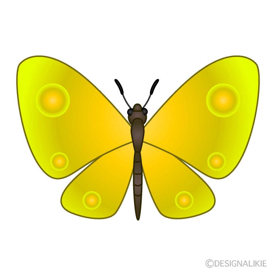 蝶々キャライラストのフリー素材 イラストイメージ