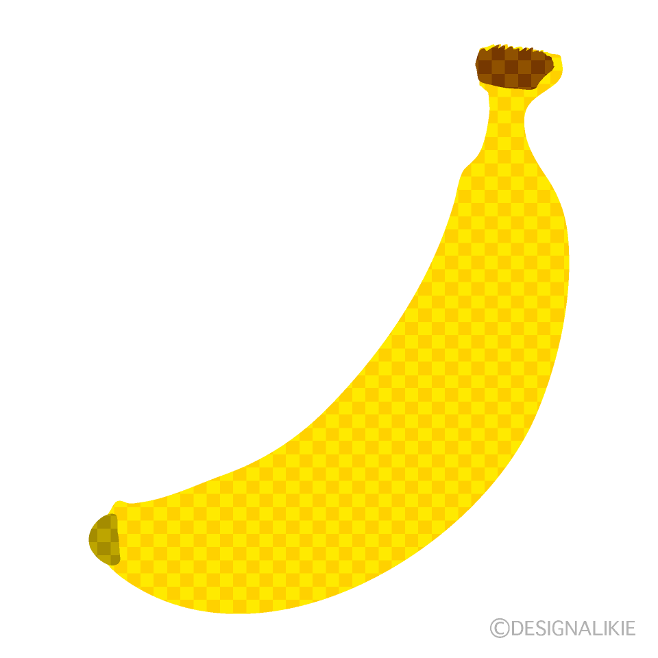 バナナ チェック柄 の無料イラスト素材 イラストイメージ