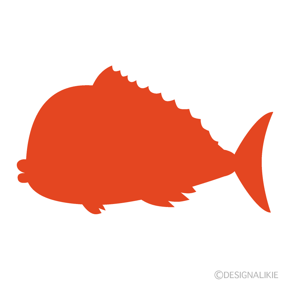 魚シルエットの無料イラスト素材 イラストイメージ