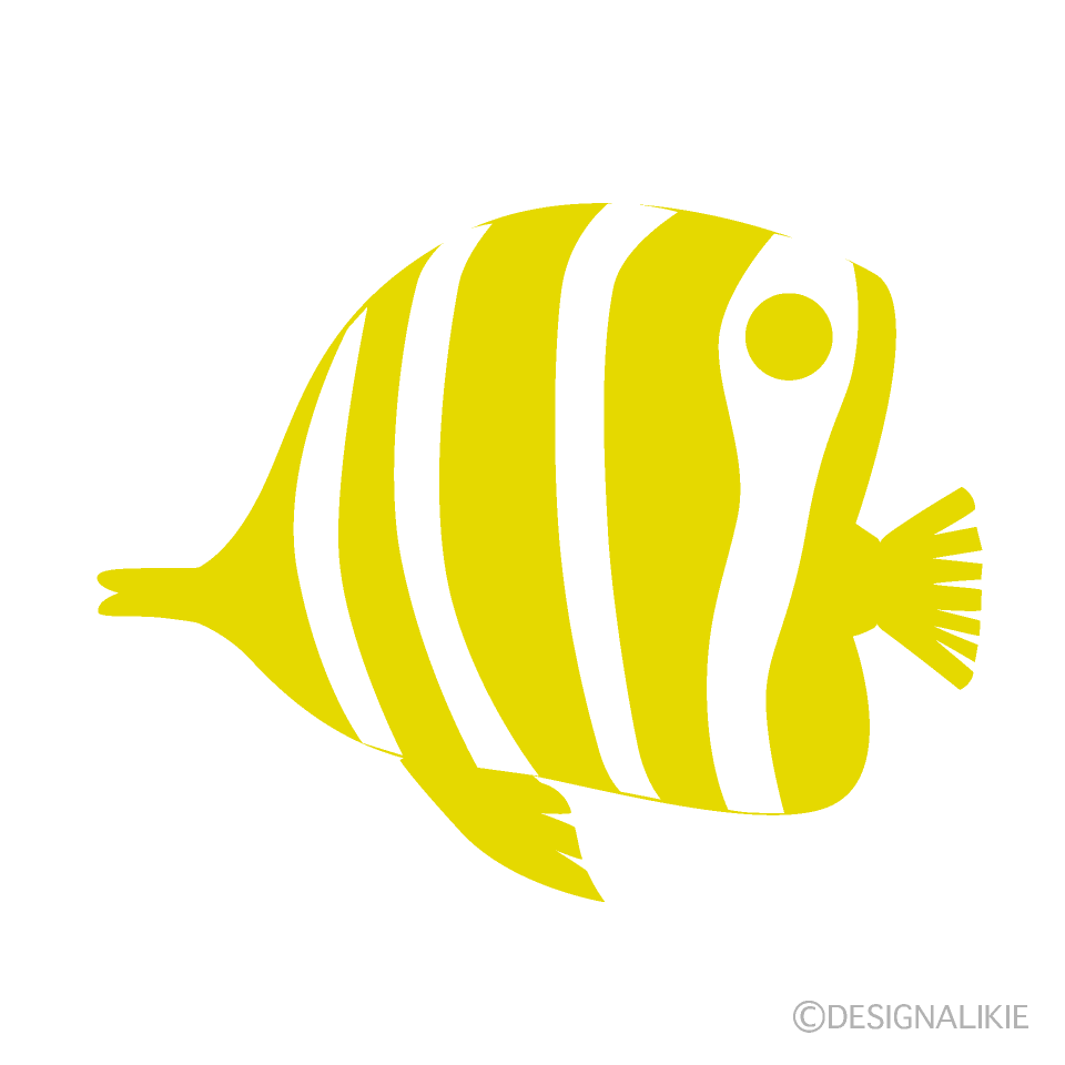 シルエットの熱帯魚の無料イラスト素材 イラストイメージ