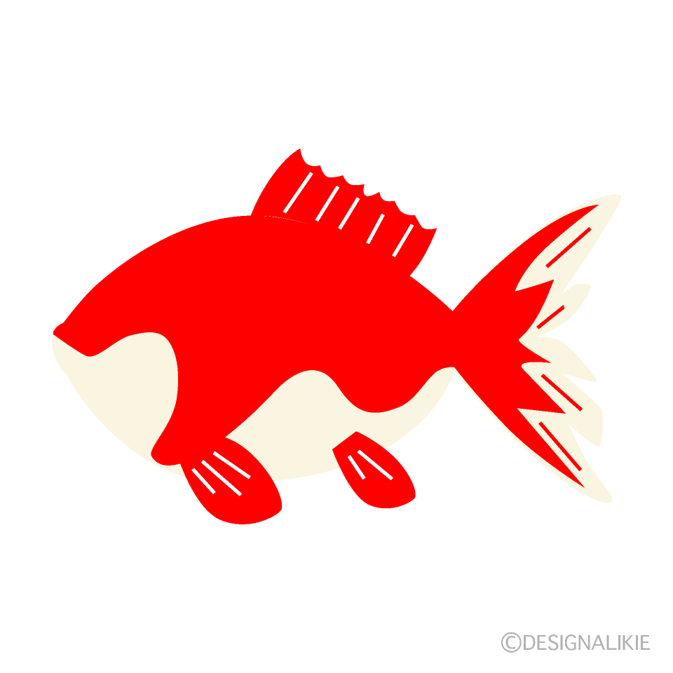 金魚シルエットの無料イラスト素材 イラストイメージ