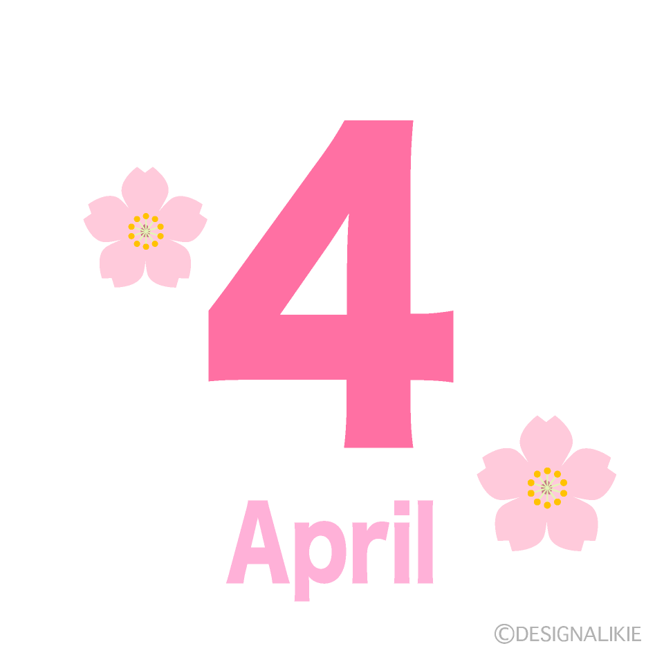 4月 桜の花 イラストのフリー素材 イラストイメージ