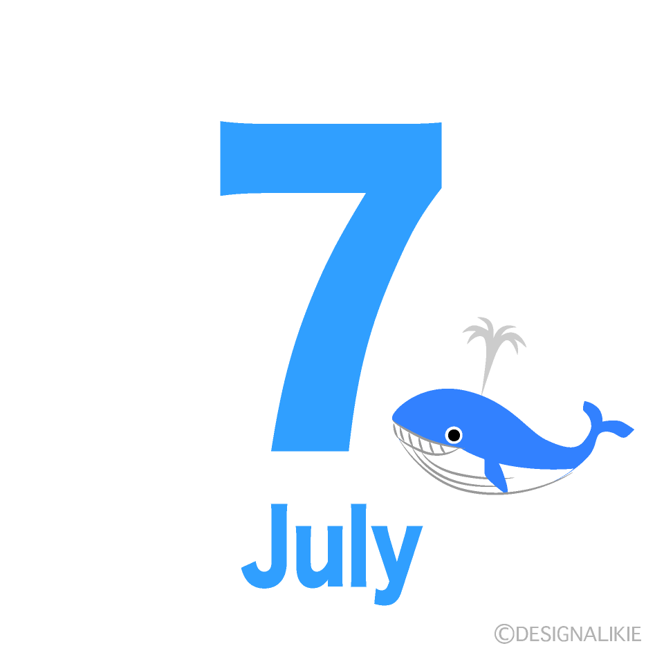 7月 クジラ イラストのフリー素材 イラストイメージ