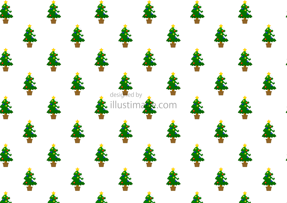 クリスマスツリーパターン壁紙の無料イラスト素材 イラストイメージ