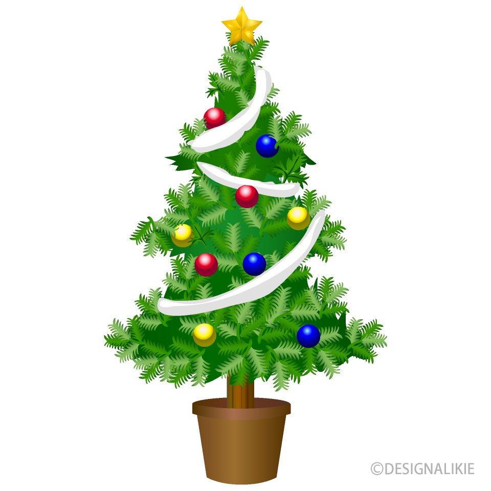 クリスマスツリーの無料イラスト素材 イラストイメージ