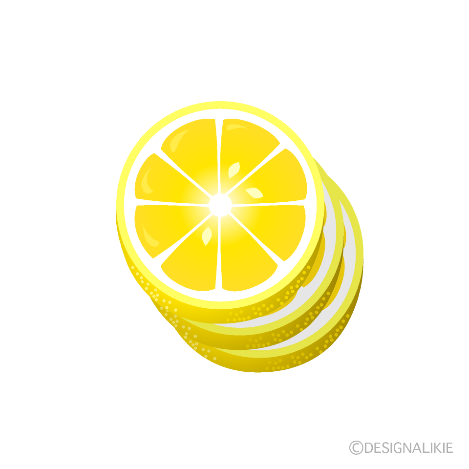 輪切りレモンの無料イラスト素材 イラストイメージ