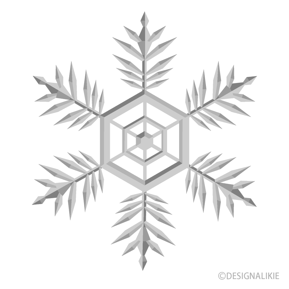 雪の結晶の無料イラスト素材 イラストイメージ