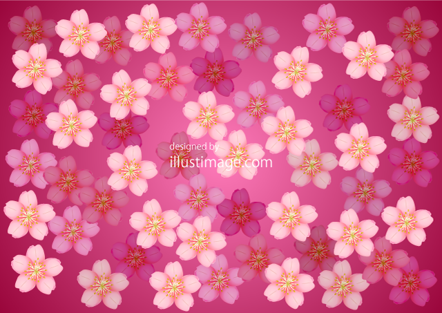 一面の桜の花壁紙の無料イラスト素材 イラストイメージ