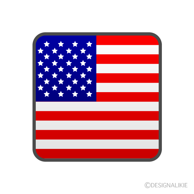アメリカ国旗アイコンイラストのフリー素材 イラストイメージ