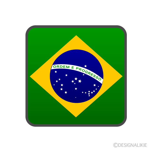 ブラジル国旗アイコンの無料イラスト素材 イラストイメージ