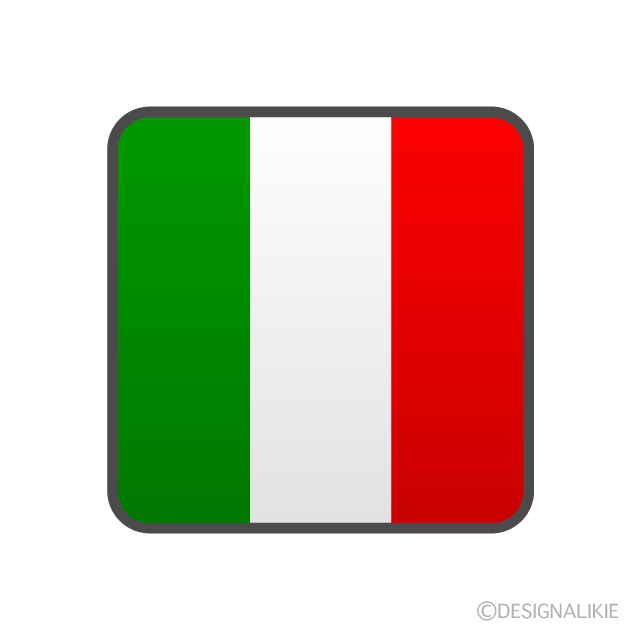 イタリア国旗アイコンイラストのフリー素材 イラストイメージ