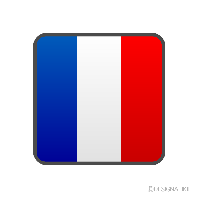 フランス国旗アイコンイラストのフリー素材 イラストイメージ