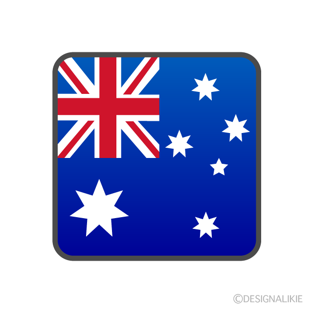 オーストラリア国旗アイコンイラストのフリー素材 イラストイメージ