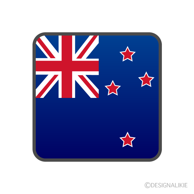 無料のニュージーランド国旗アイコンイラストフリー素材