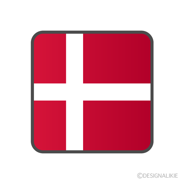 デンマーク国旗アイコンイラストのフリー素材｜イラストイメージ