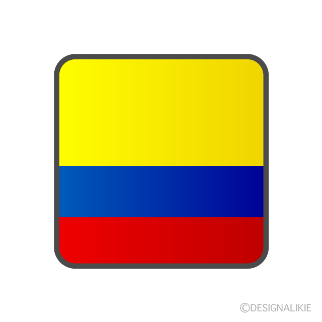 コロンビア国旗アイコンの無料イラスト素材 イラストイメージ