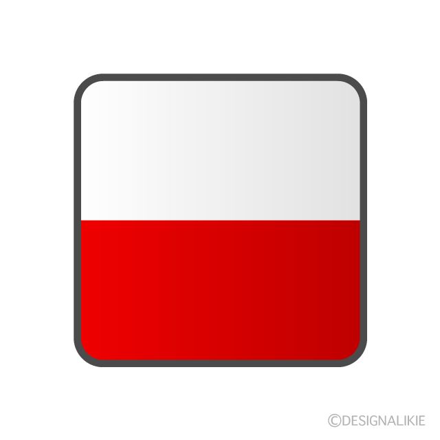 ポーランド国旗アイコンの無料イラスト素材 イラストイメージ
