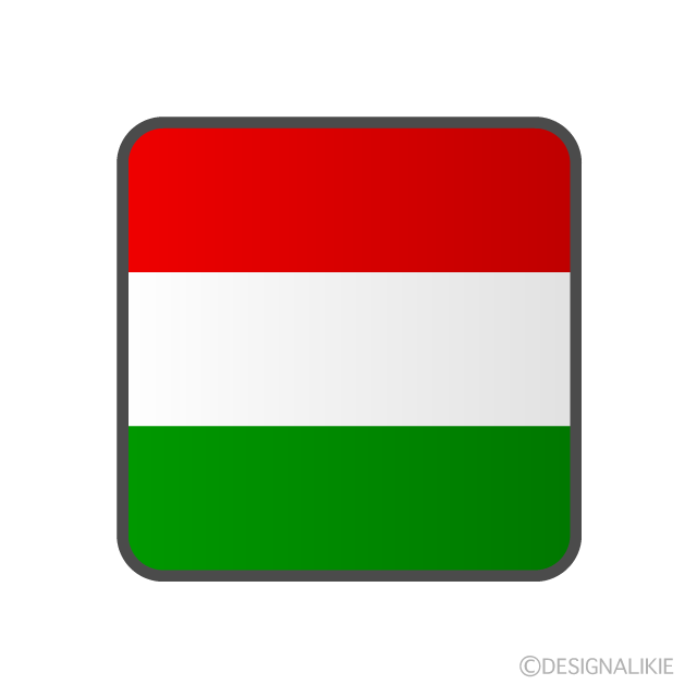 ハンガリー国旗アイコンイラストのフリー素材｜イラストイメージ