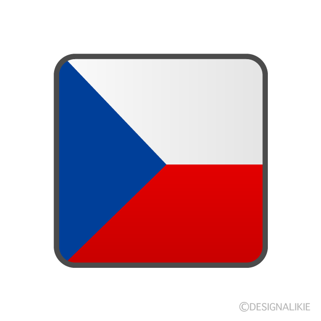 チェコ国旗アイコンの無料イラスト素材 イラストイメージ