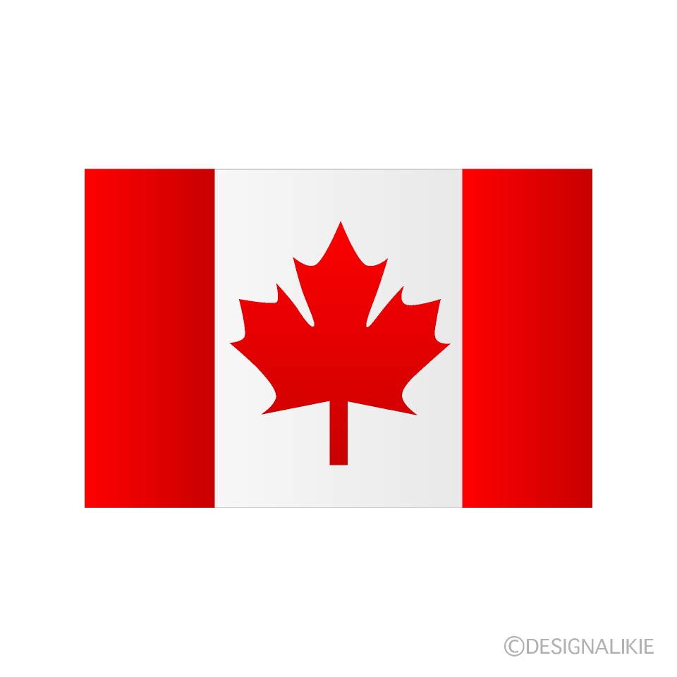 カナダ国旗イラストのフリー素材 イラストイメージ
