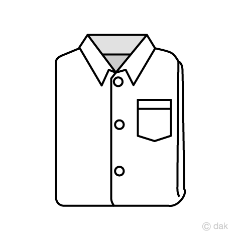クリーニングの白シャツの無料イラスト素材 イラストイメージ
