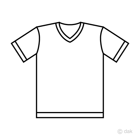 Vネックtシャツの無料イラスト素材 イラストイメージ