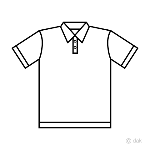 ポロシャツイラストのフリー素材 イラストイメージ