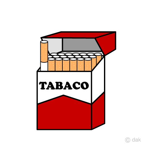 タバコの箱イラストのフリー素材 イラストイメージ