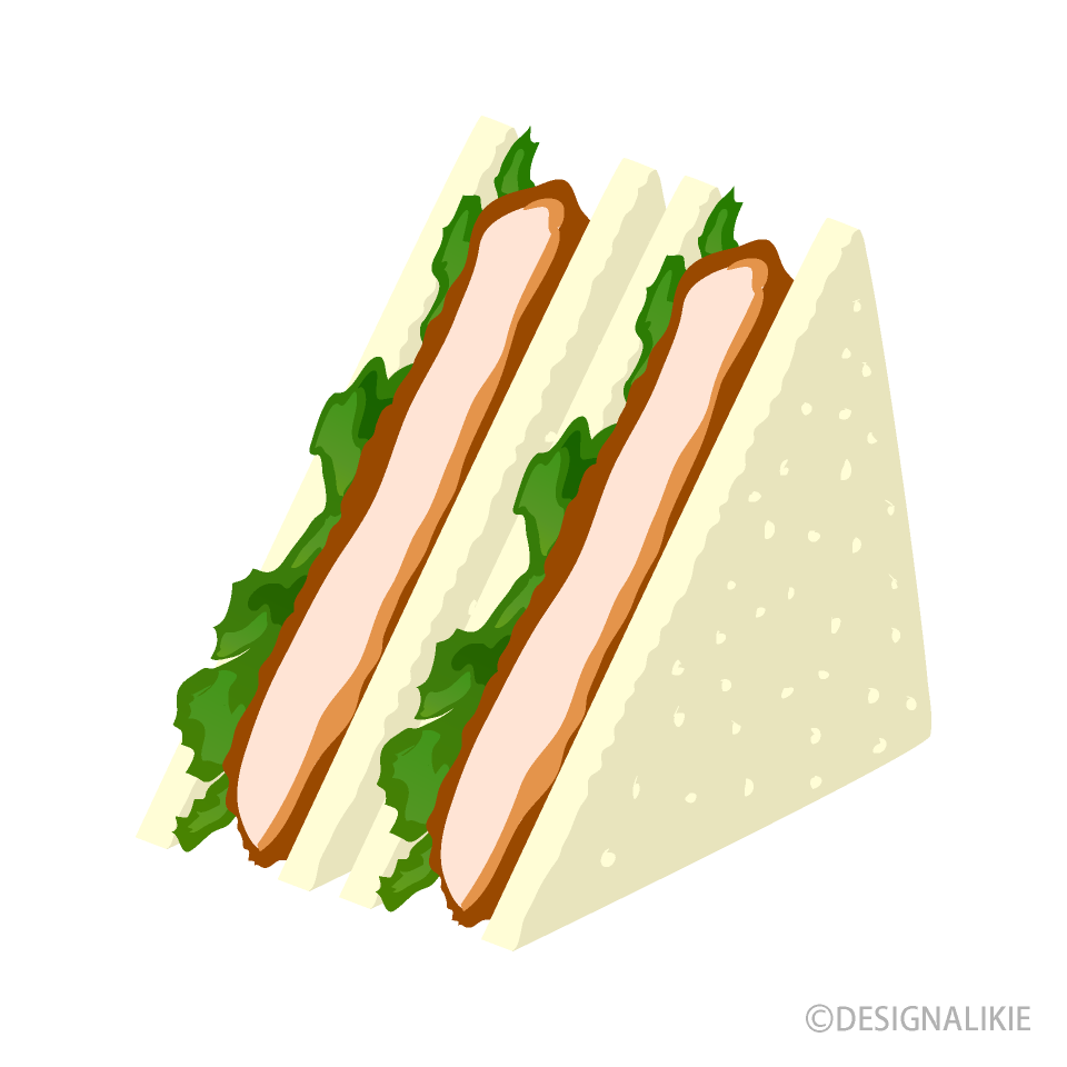 とんかつサンドイッチの無料イラスト素材 イラストイメージ