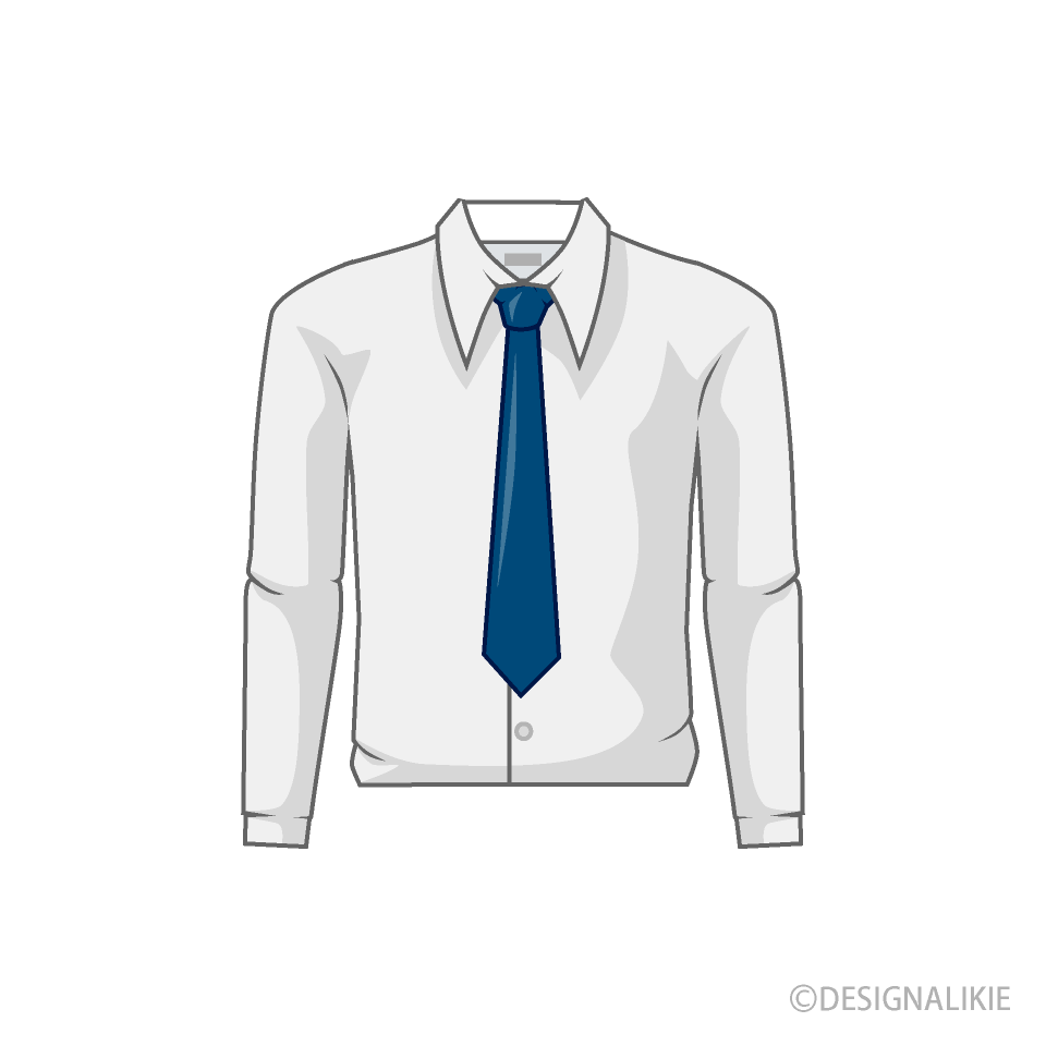 ネクタイとワイシャツイラストのフリー素材 イラストイメージ