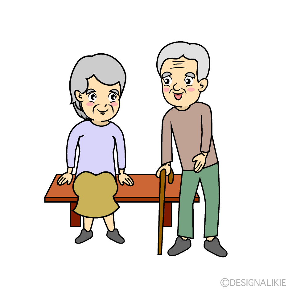 おじいちゃんとおばあちゃんの無料イラスト素材 イラストイメージ