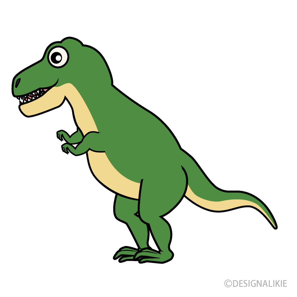 ティラノサウルスキャラクターイラストのフリー素材 イラストイメージ