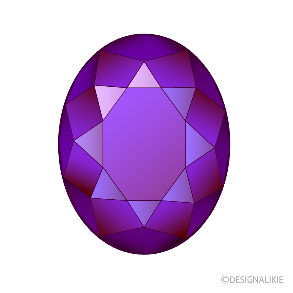 紫色サファイアの宝石の無料イラスト素材 イラストイメージ