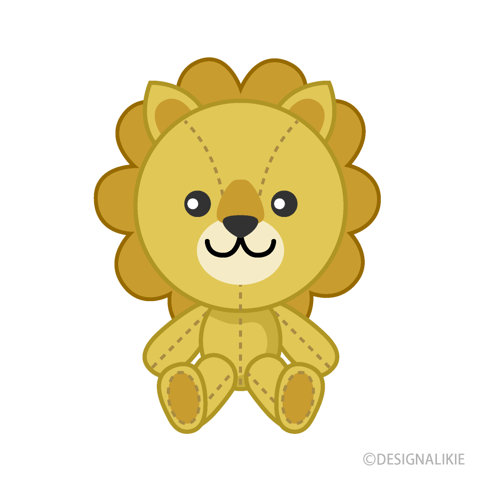 ライオンのぬいぐるみイラストのフリー素材 イラストイメージ