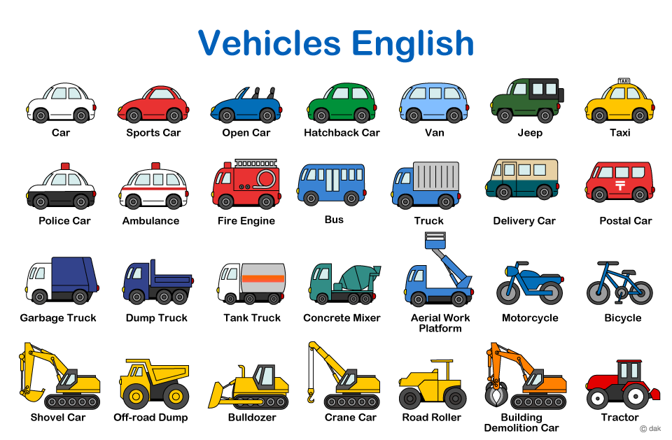 車の 英語教材の無料イラスト素材 イラストイメージ