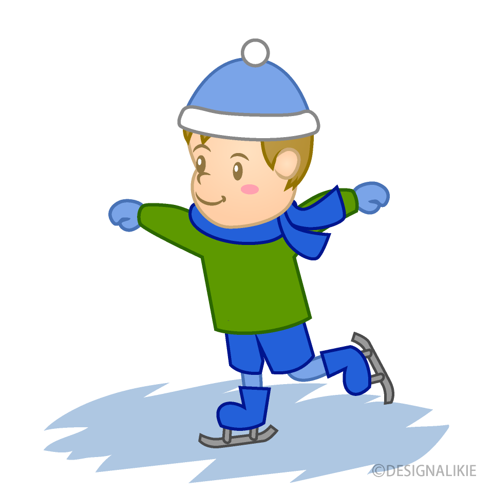 スケートが好きな男の子イラストのフリー素材 イラストイメージ