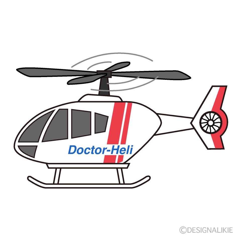 かわいいヘリコプターイラストのフリー素材 イラストイメージ